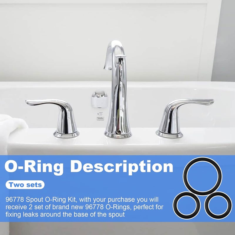 Fospectra 96778 O-Ring Kit for Moen Kitchen Faucets - Faucet O-Rings Replacement Kit, Durable Rubber Seals, Leak-Proof Design, Compatible with Moen 7400 Series & Other Models (2-Set) - Image 3